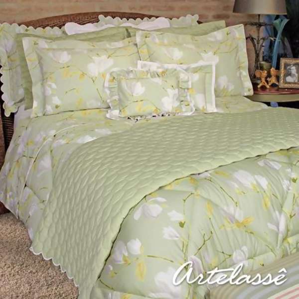Jogo de Cama Artelass� 300 Fios Sayuri Branco Queen