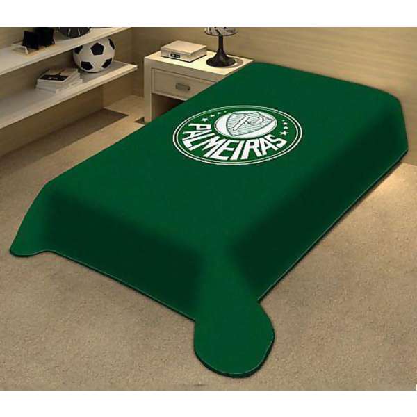 Cobertor Palmeiras Raschel Times Jolitex Solteiro