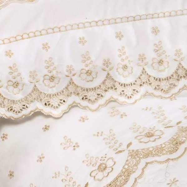 Fronha Avulsa Bordada It�lia Marken Fassi 200 Fios 50 x 70 cms