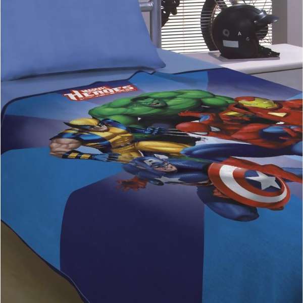 Cobertor Marvel Super Heroes Raschel Allegrini Solteiro