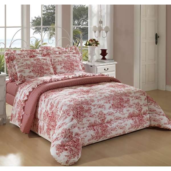 Edredom Percal 180 Fios Toile Andreza King