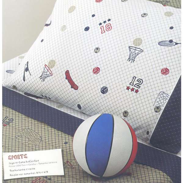 Cobreleito Buddemeyer Sports 200 Fios Solteiro