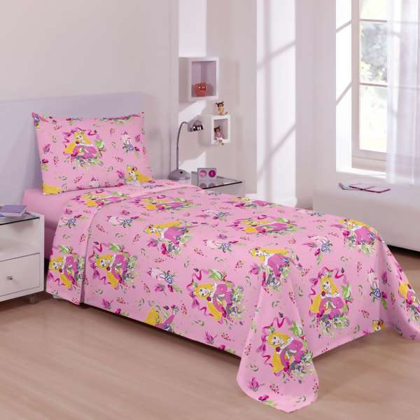Colcha de Crepe Santista Disney Princess Journey Solteiro