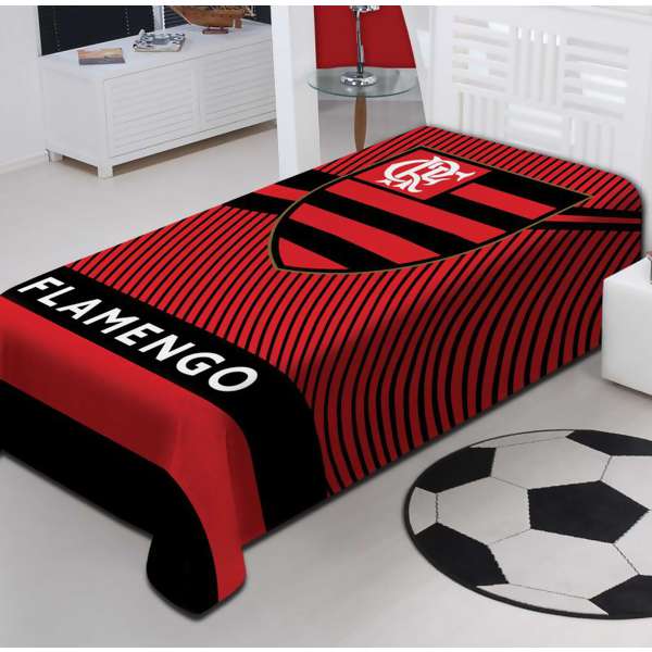 Manta Jolitex Soft Light Microfibra Stadium Flamengo Solteiro