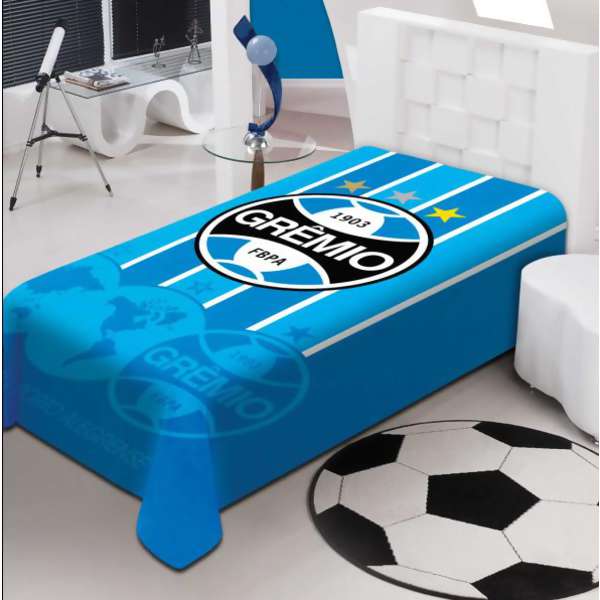 Manta Jolitex Soft Light Microfibra Stadium Gremio Solteiro