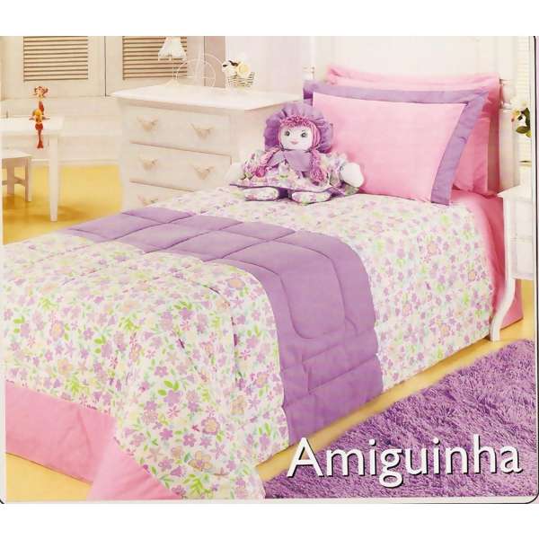 Kit DecorArt Amiguinha Musical 150 fios 3 pe�as Solteiro