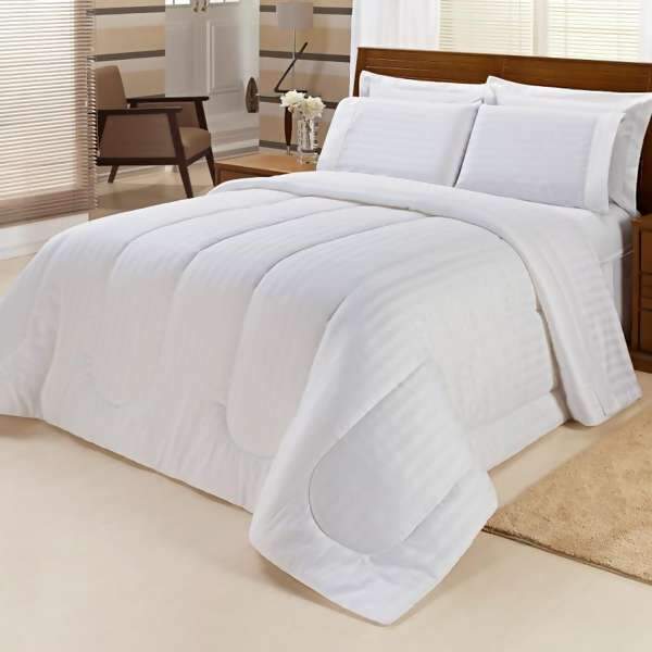 Kit Cama Lavive Previlege Acetinado 230 Fios Branco Casal Queen 3 Pe�as