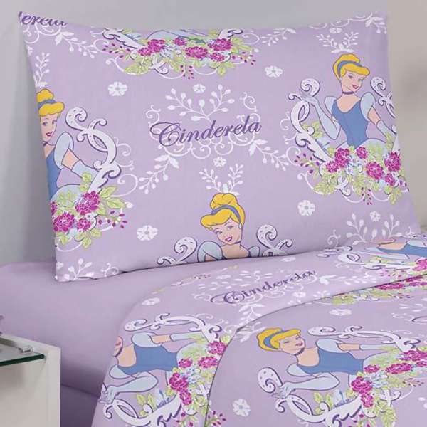 Jogo de Cama Infantil Santista Light Cinderela Scenic Solteiro
