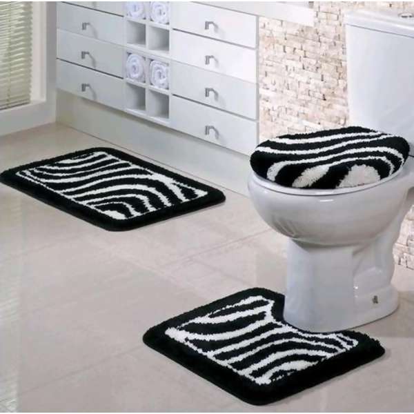 Jogo de Banheiro 3p� Jolitex Vision Zebra