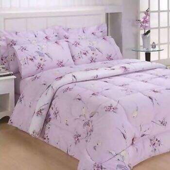 Edredom Percal 180 Fios Andreza Tiffany Lil�s King Size