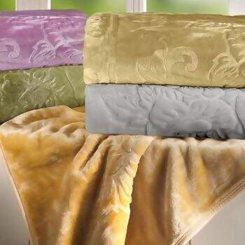 Cobertor Corttex Raschel Relevo Medalh�o King - 10% OFF