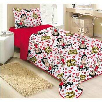 Edredom Malha Jovitex Betty Boop Solteiro