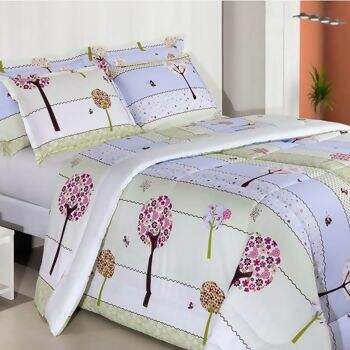 Kit Coordenado Kacyumara Percal 150 Fios Bia Casal 7 Pe�as