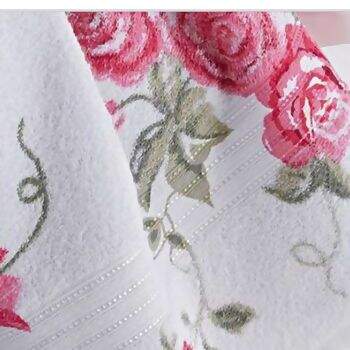 Jogo de Banho Buettner Florise Francesca Vermelha Estampado 4 pe�as