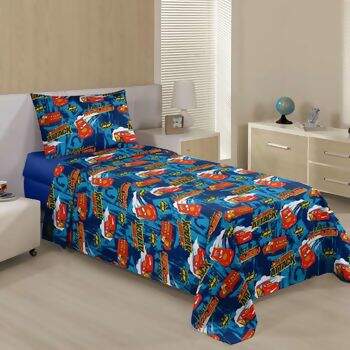 Colcha de Crepe Santista Disney Cars Attack Solteiro