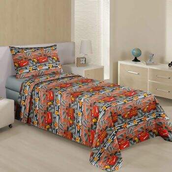 Colcha de Crepe Santista Disney Cars Drift Solteiro