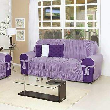 Capa para Sof� Glamour Lilas com Roxo - 2 e 3 Lugares
