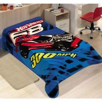 Cobertor Hot Wheels Raschel Jolitex Solteiro
