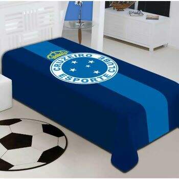 Manta Jolitex Soft Light Microfibra Stadium Cruzeiro Solteiro