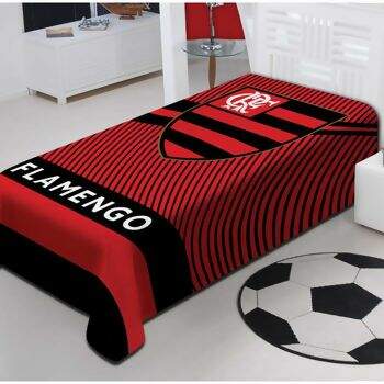 Manta Jolitex Soft Light Microfibra Stadium Flamengo Solteiro
