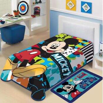 Manta Jolitex Soft Light Microfibra Mickey Solteiro