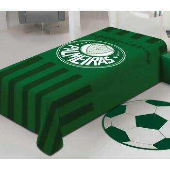 Manta Jolitex Soft Light Microfibra Stadium Palmeiras Solteiro