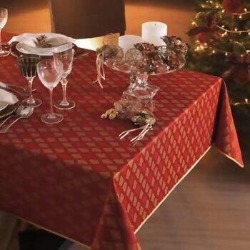 Toalha de Mesa Karsten Natal GOLDEN NOITE FELIZ 160 X 220
