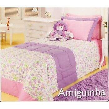 Kit DecorArt Amiguinha Musical 150 fios 3 pe�as Solteiro