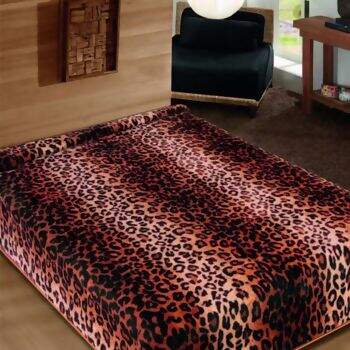 Cobertor Jolitex Kyor Toque Macio Jaguar Casal - 10% OFF