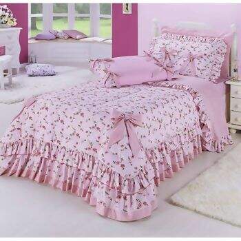 Kit Cama Lavive Encantus Rosa Solteiro 2 Pe�as