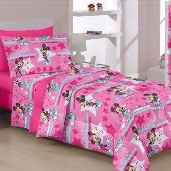 Jogo de Cama Infantil Santista Light Minnie Fit Solteiro
