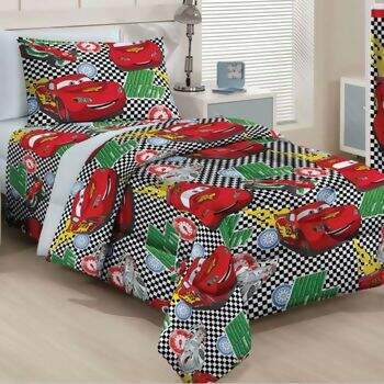 Edredom Santista Disney Light Carros Cars Flag
