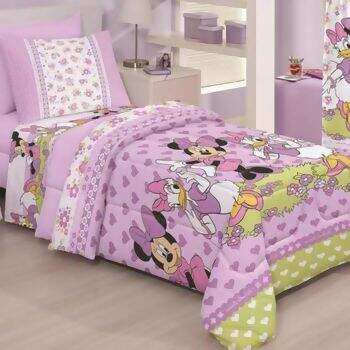 Jogo de Cama Disney Algod�o Minnie Sweet Solteiro - Santista
