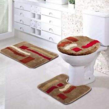 Jogo de Banheiro 3p� Jolitex Vision Curvas Camur�a