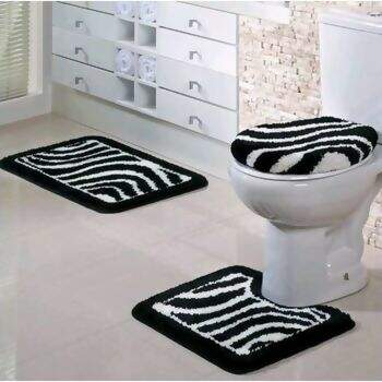 Jogo de Banheiro 3p� Jolitex Vision Zebra