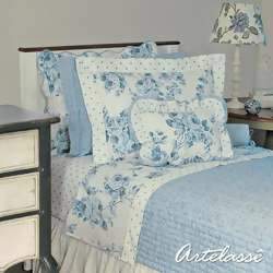 Jogo de Cama Artelass� 180 Fios Cannes Azul King