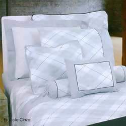 Jogo de Cama Artelass� 180 Fios Esc�cia Cinza Queen