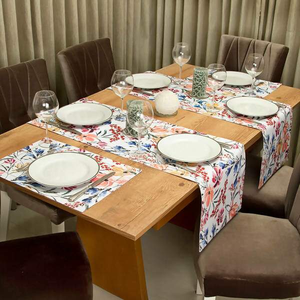 Caminho de Mesa Glamour Estampado Cozumel - Argivai