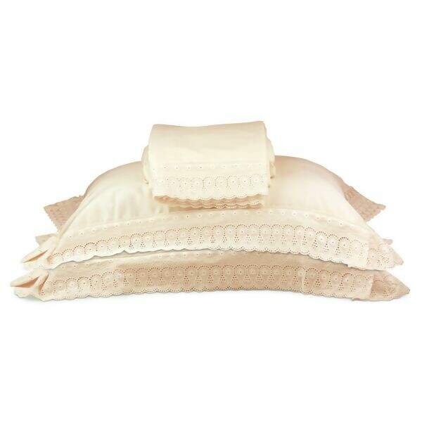 Jogo de Cama Cristal Renascença 300 Fios Pérola Queen - Buettner
