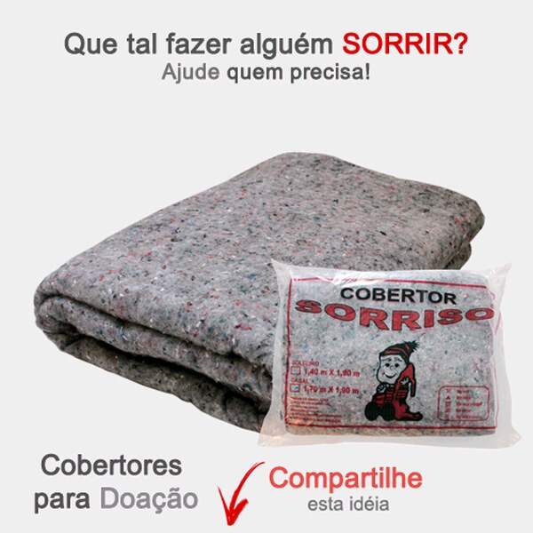 Cobertor para Doação Sorriso Casal 170 x 190 - Fibran - APENAS RETIRADA NA LOJA