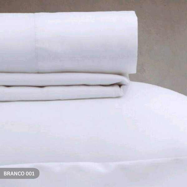 Jogo de Cama Living Art 300 Fios Branco Solteiro - Corttex