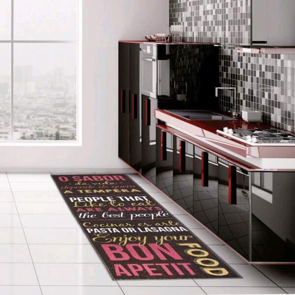 Tapete para Cozinha Cotton Food 50 x 80 cm - Kapazi