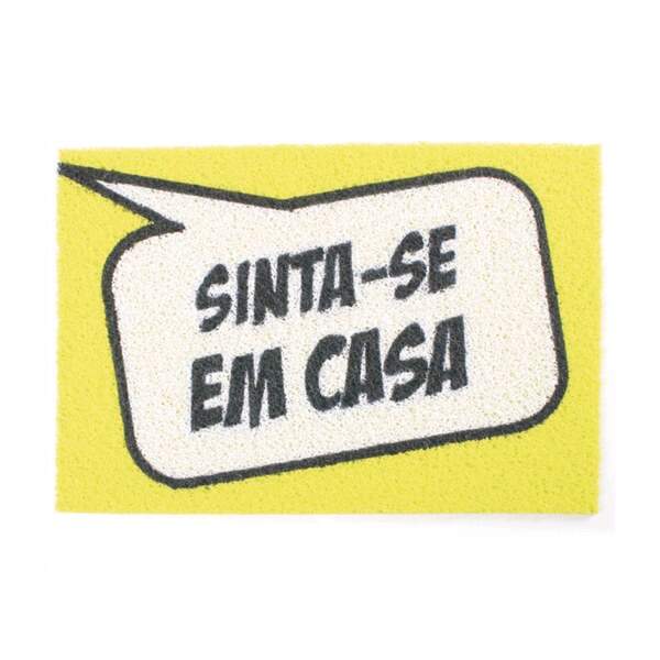 Tapete para Porta Vinil Art Sinta-se em Casa 40 x 60 - Kapazi