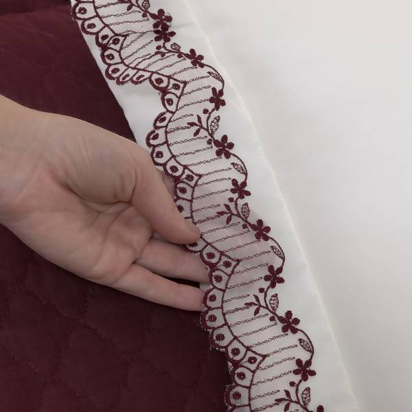 Kit Coordenado Aurora Dupla Face Cabernet 3 Peças Solteiro - Lavive