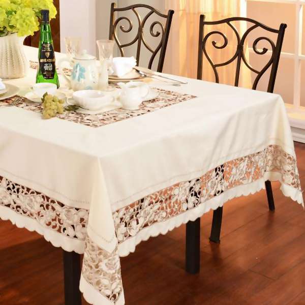 Toalha de Mesa Momentos Braganca 220 x 220 cm Quadrada 8 Lugares - Mehndi