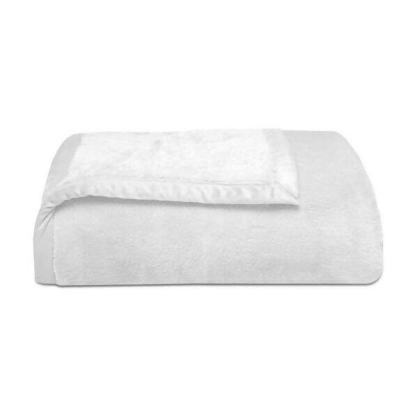 Cobertor King 480 gramas/m Raschel Branco 240 x 260 - Naturalle Fashion