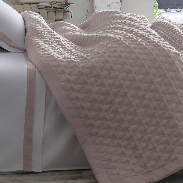 Jogo de Cama 300 Fios St. Germain Br/Rosa Casal - Naturalle Fashion