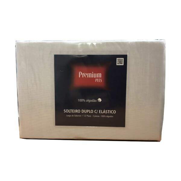 Jogo de Cama 100% Algodão Branco King 4pc - Premium Plus