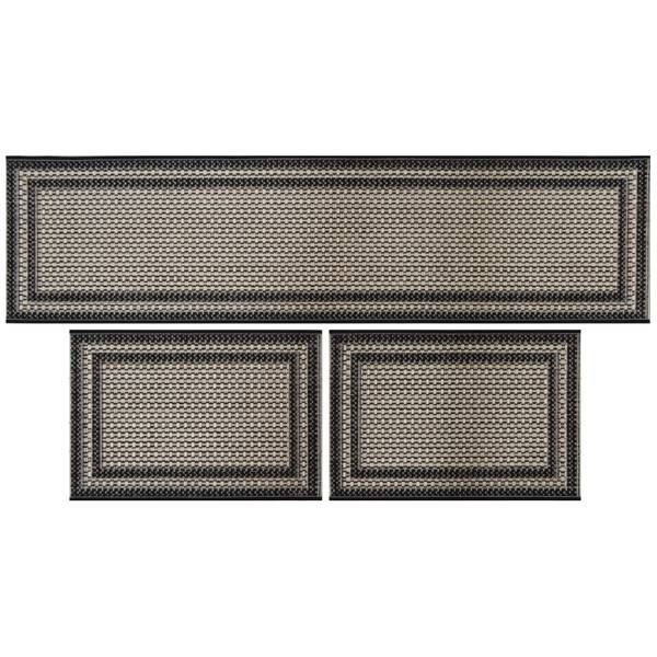 Jogo de Cozinha Sisal Look Moldura 3 Peças - Rayza Tapetes