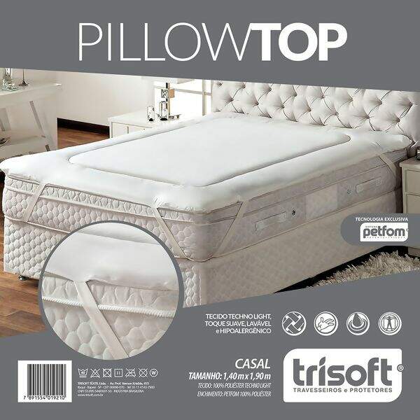Pillow Top Fibra Siliconizada King - Trisoft